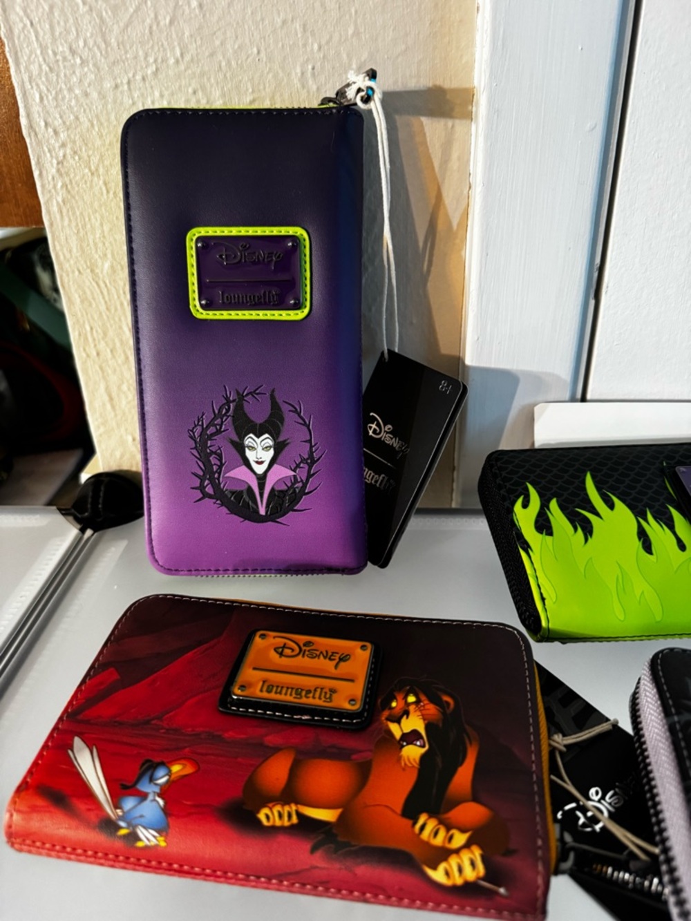 Loungefly Villains Wallets - Black, Neon Green, Purple & Red Accents - Picture 6 of 6